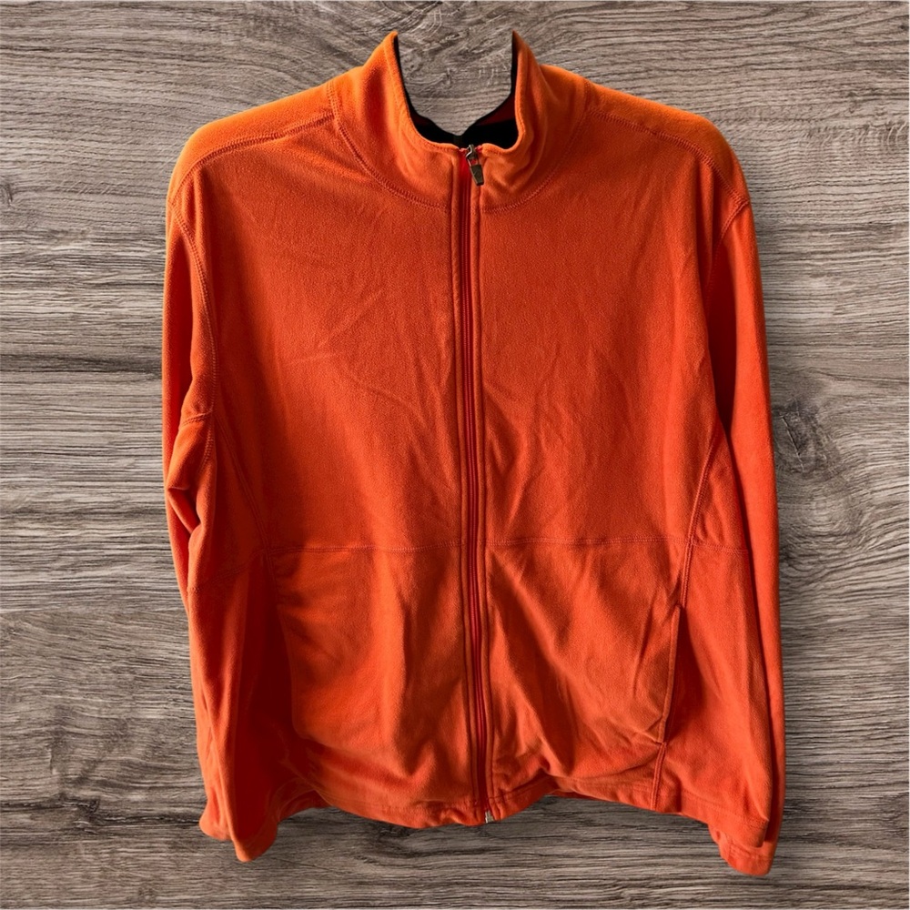 Eddie Bauer Bright Orange Fleece jacket